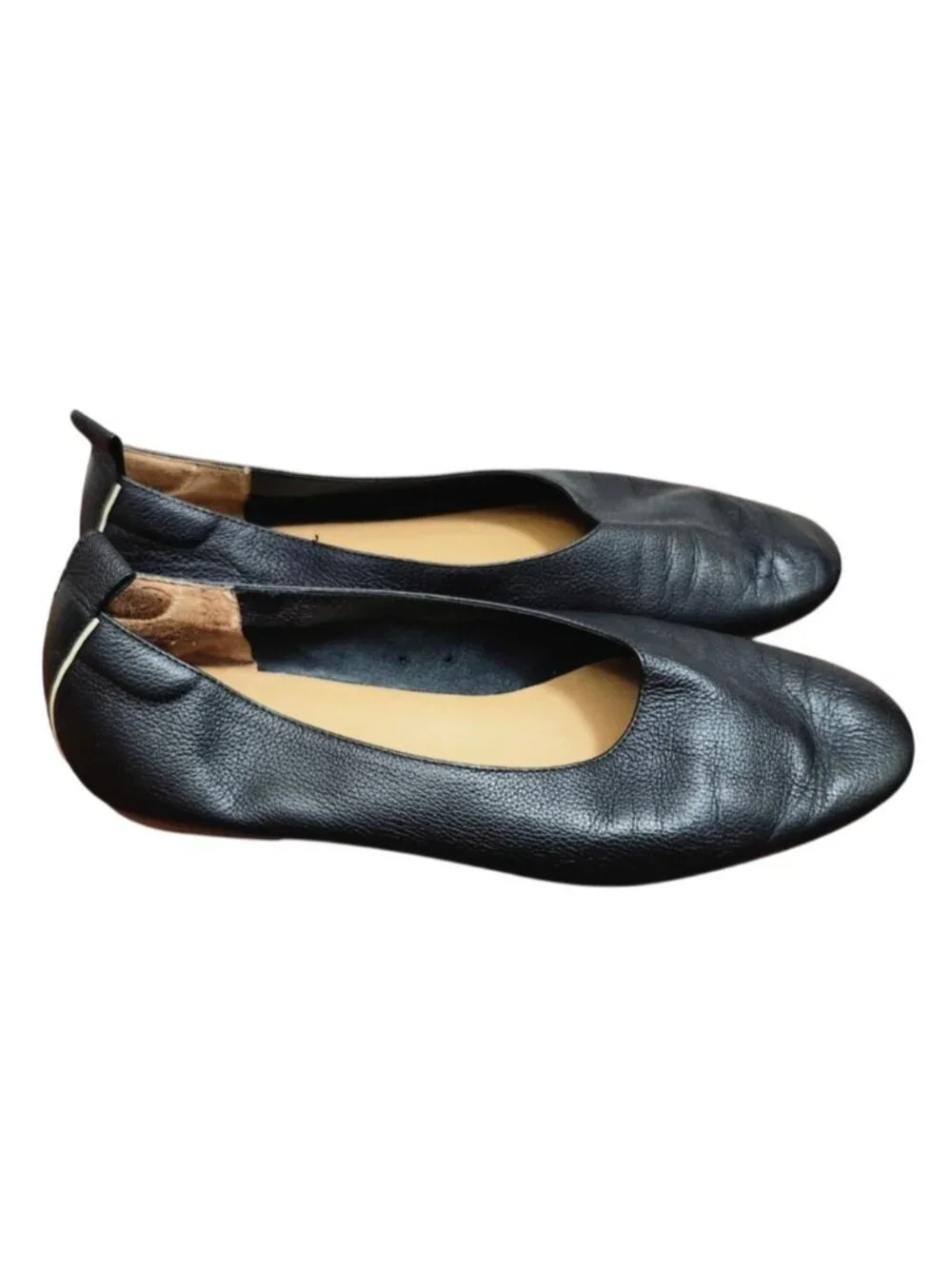 Everlane The Day Glove Ballet Flats Black Leather Slip On Shoes Women's US 7